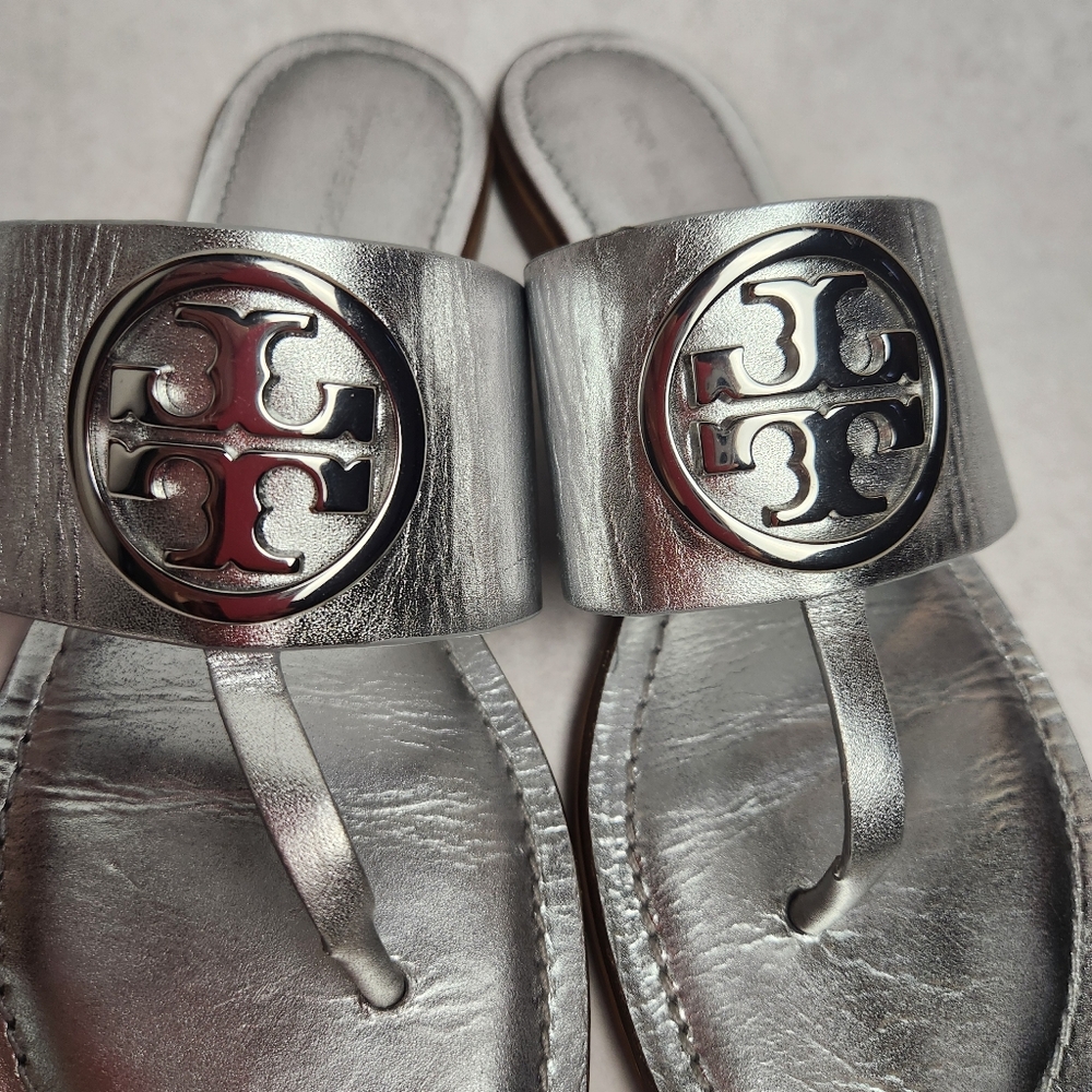 Tory Burch Silver Sandals